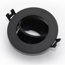 Σποτ Στρογγυλό Χωνευτό Κινητό Πλαστικό Μαύρο 21-0450921